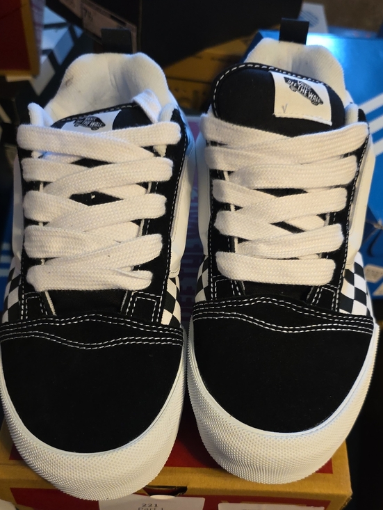 Vans Shoes - Vans Knu Skool Black & White Checkerboard